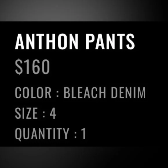 Sezane Anthon Trousers Bleach Denim - Size 4 - Picture 2 of 5